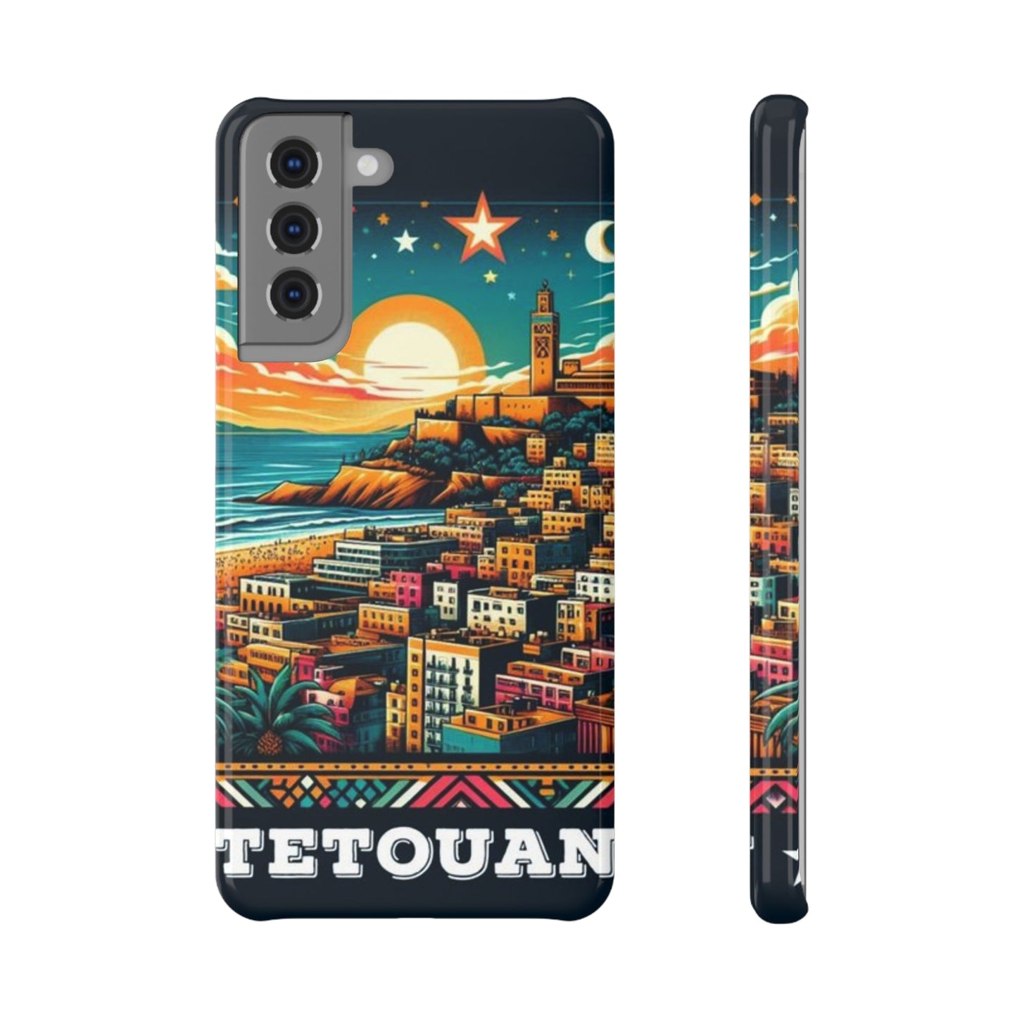 Tetouan Sunset Slim Snap Case - Vibrant Cityscape Phone Cover - Nessbeauty