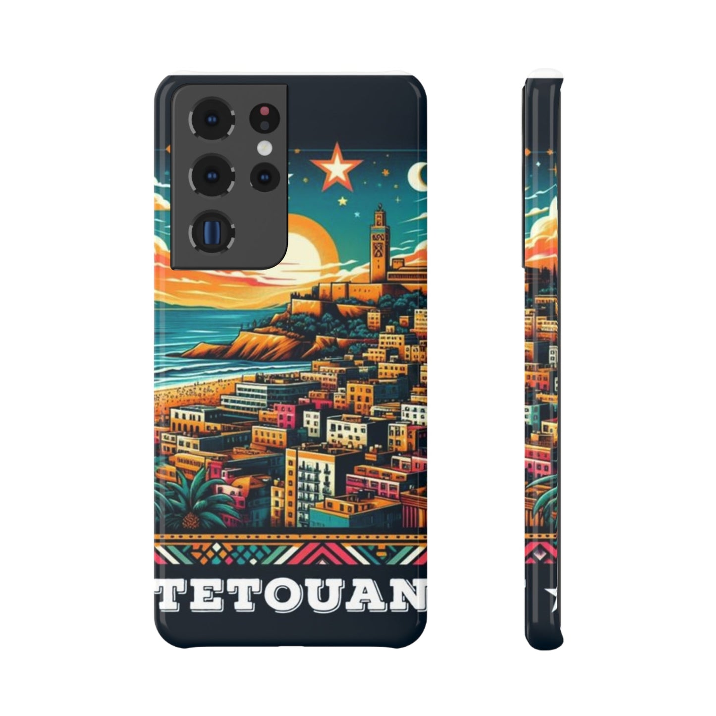 Tetouan Sunset Slim Snap Case - Vibrant Cityscape Phone Cover - Nessbeauty