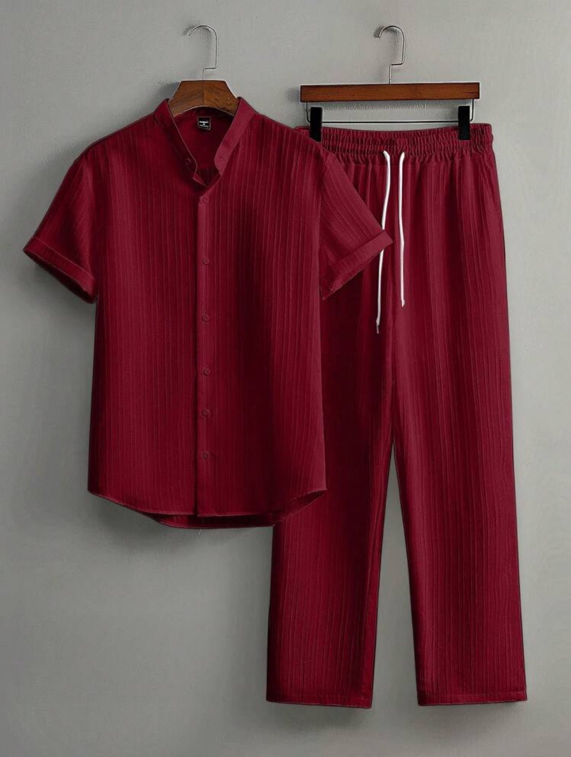 Heren casual 1 set overhemd broek - Nessbeauty