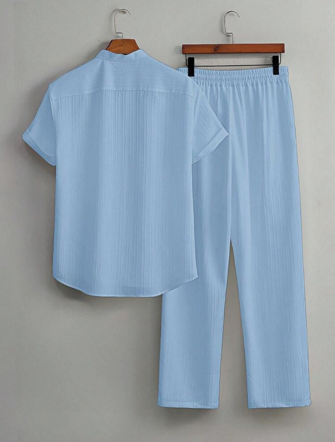 Heren casual 1 set overhemd broek - Nessbeauty