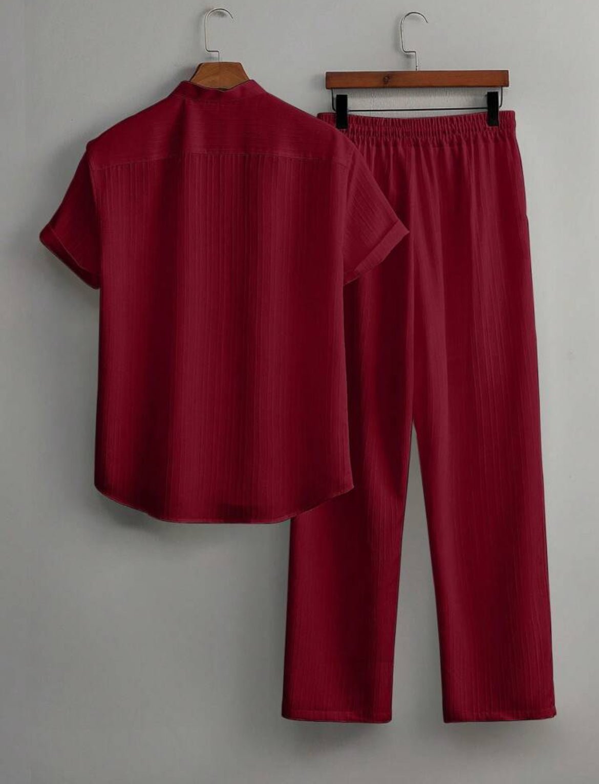 Heren casual 1 set overhemd broek - Nessbeauty