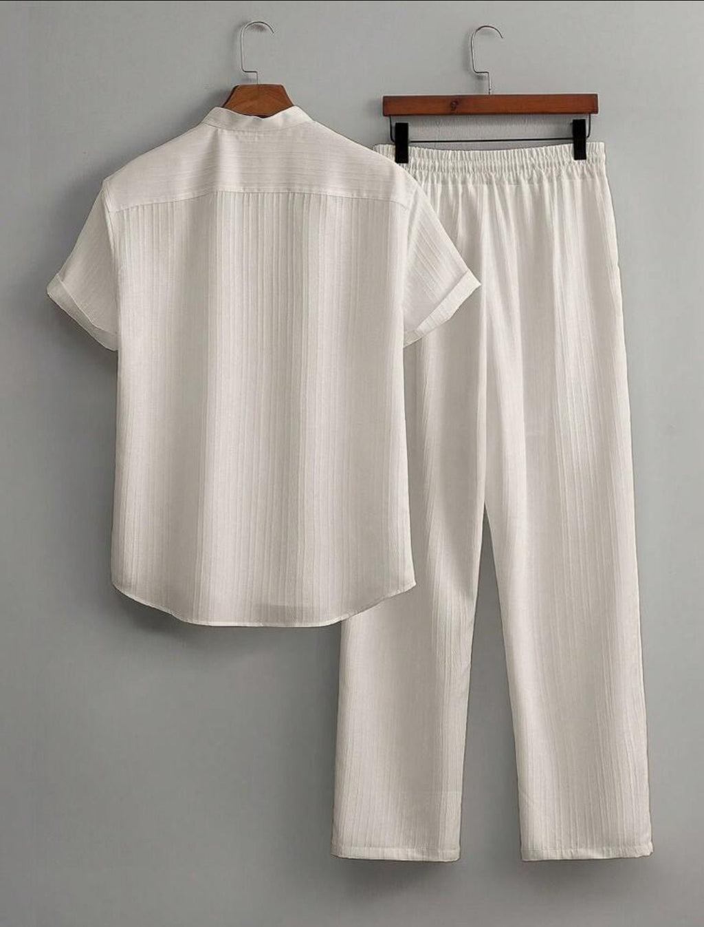 Heren casual 1 set overhemd broek - Nessbeauty