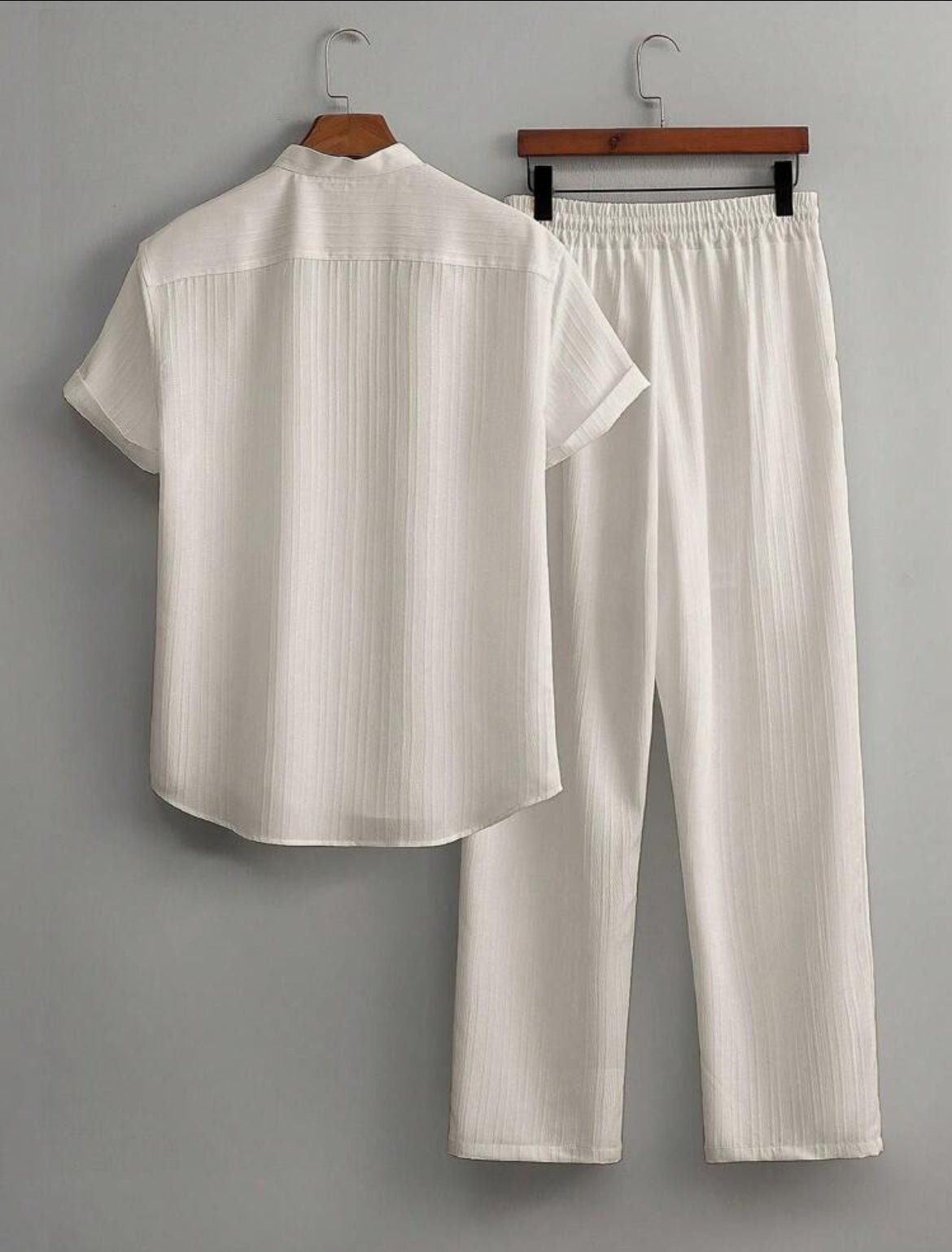 Heren casual 1 set overhemd broek - Nessbeauty