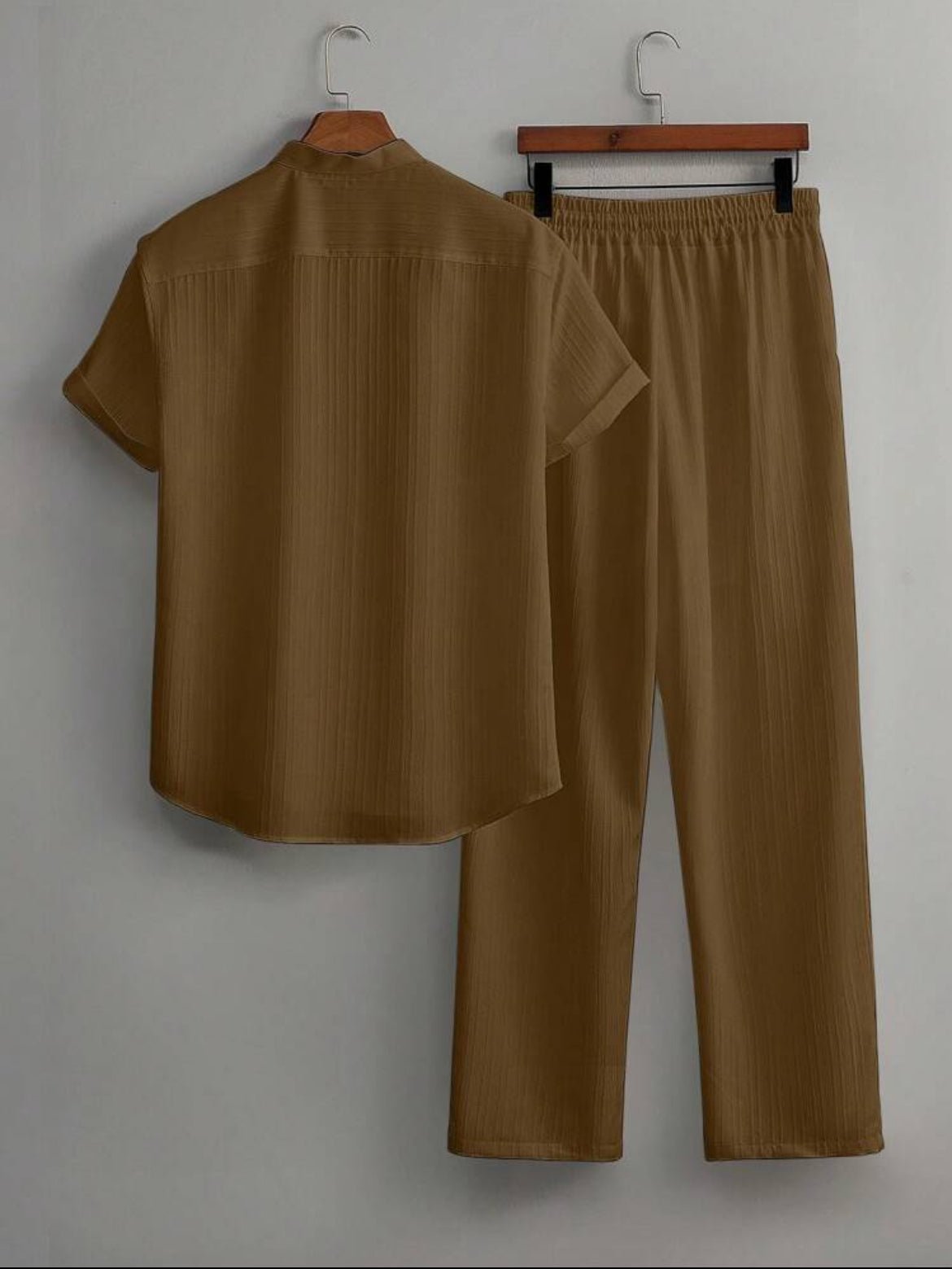 Heren casual 1 set overhemd broek - Nessbeauty