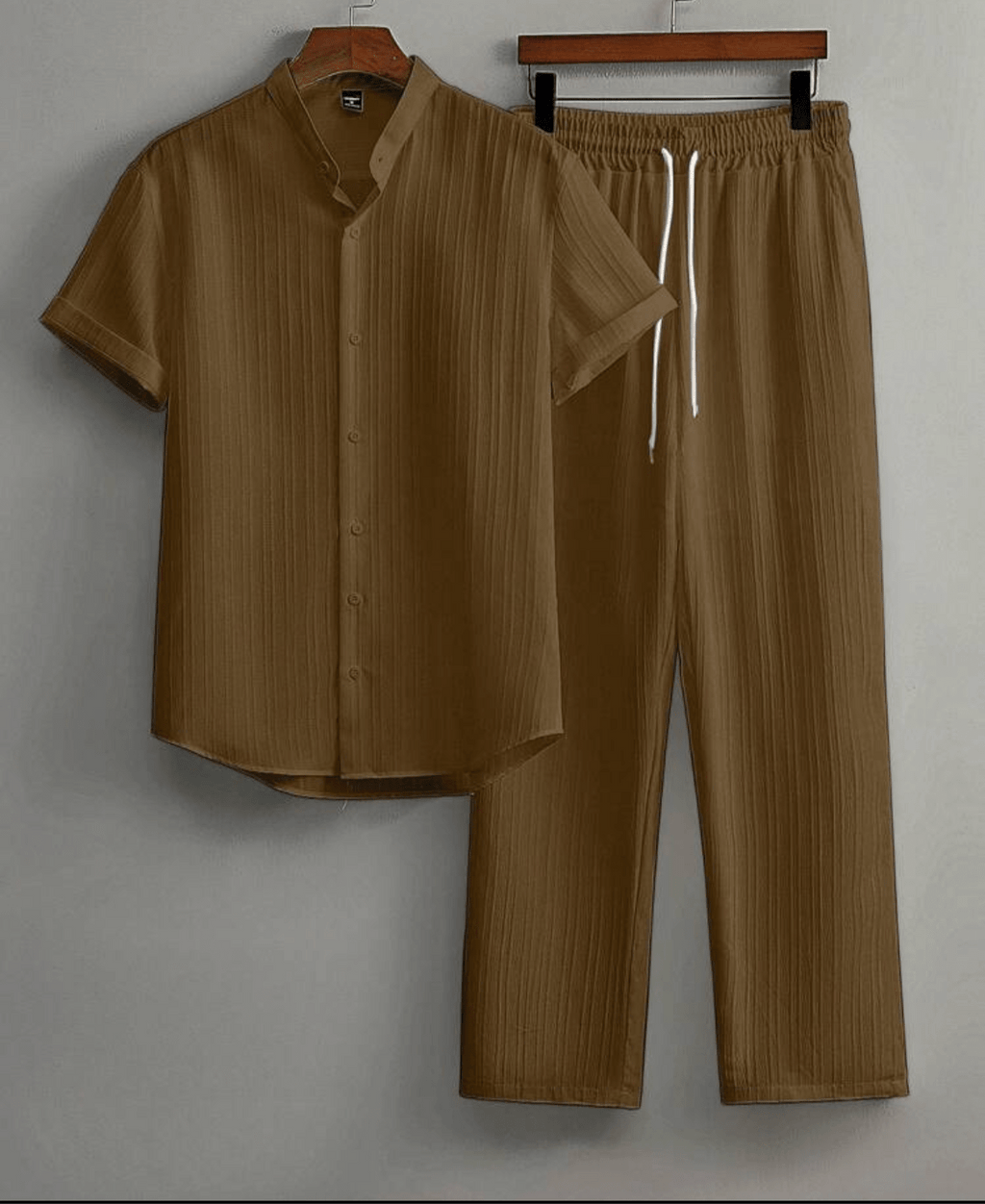 Heren casual 1 set overhemd broek - Nessbeauty
