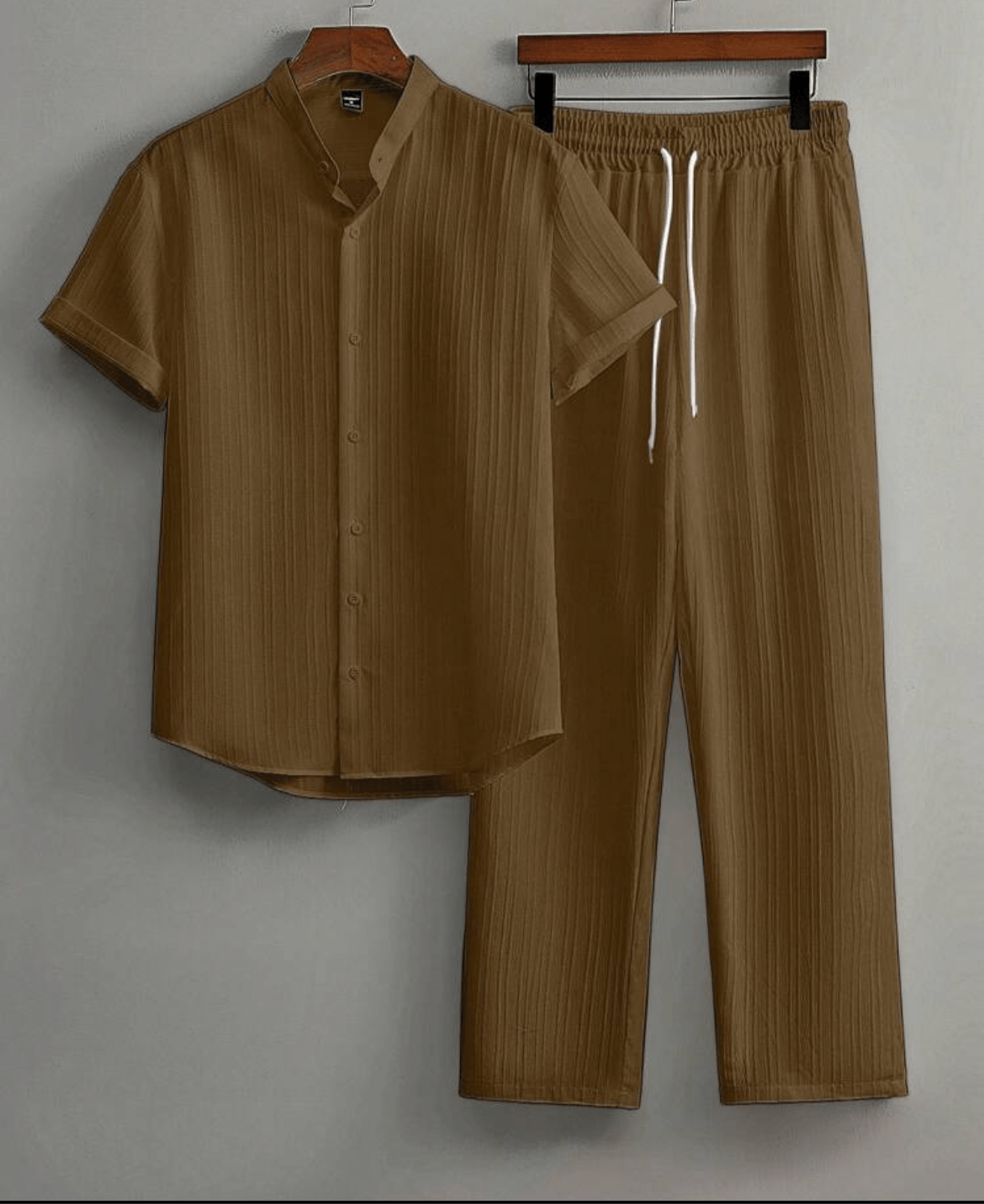 Heren casual 1 set overhemd broek - Nessbeauty