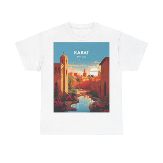 Rabat Unisex Heavy Cotton Tee - Vintage Travel Vibe - Nessbeauty