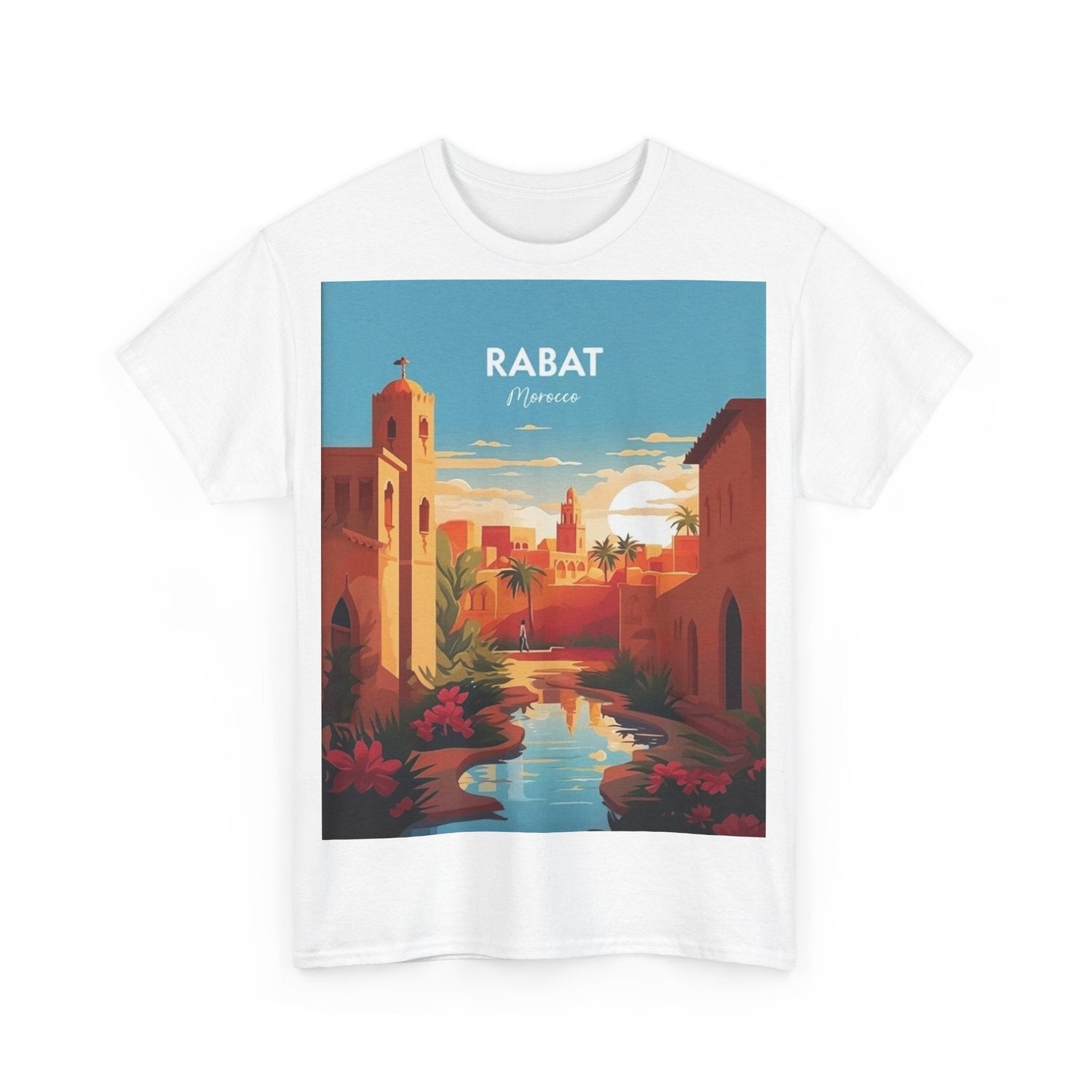 Rabat Unisex Heavy Cotton Tee - Vintage Travel Vibe - Nessbeauty