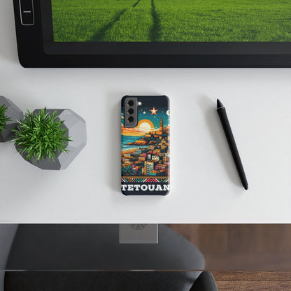 Tetouan Sunset Slim Snap Case - Vibrant Cityscape Phone Cover - Nessbeauty