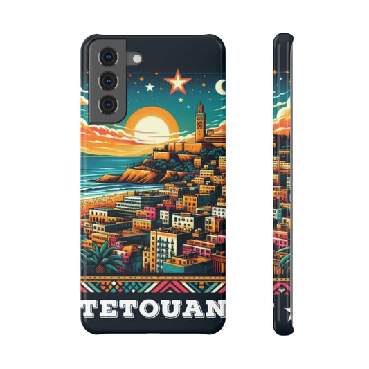 Tetouan Sunset Slim Snap Case - Vibrant Cityscape Phone Cover - Nessbeauty